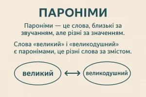 Що таке пароніми — визначення та просте пояснення для дітей